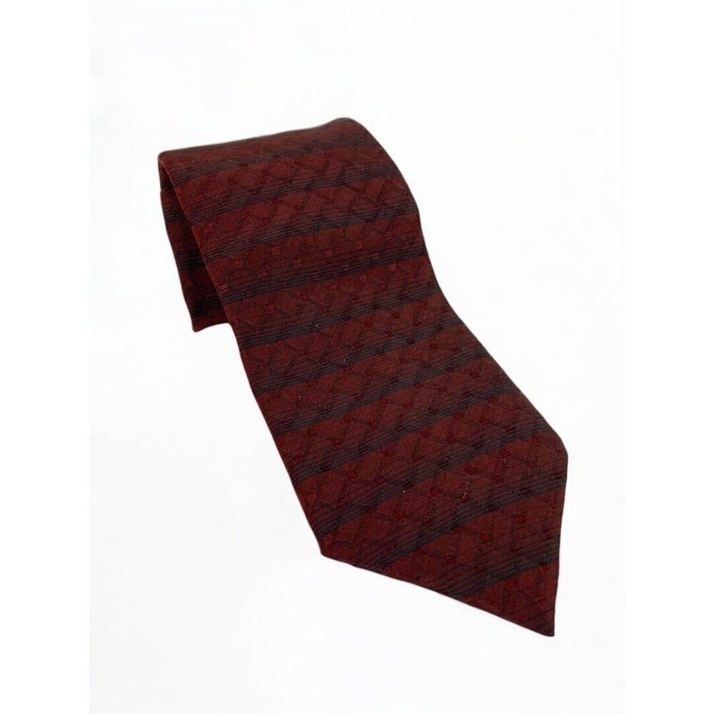 Linea Uomo Italy Mens Silk Tie Necktie 59 Inch 3.9" at Widest